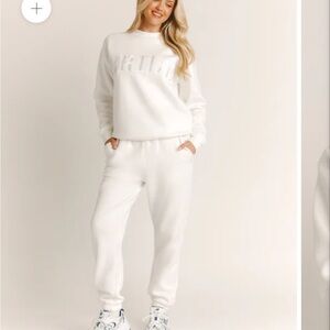 BRIDE: Women's White Sweatshirt and SweatPants